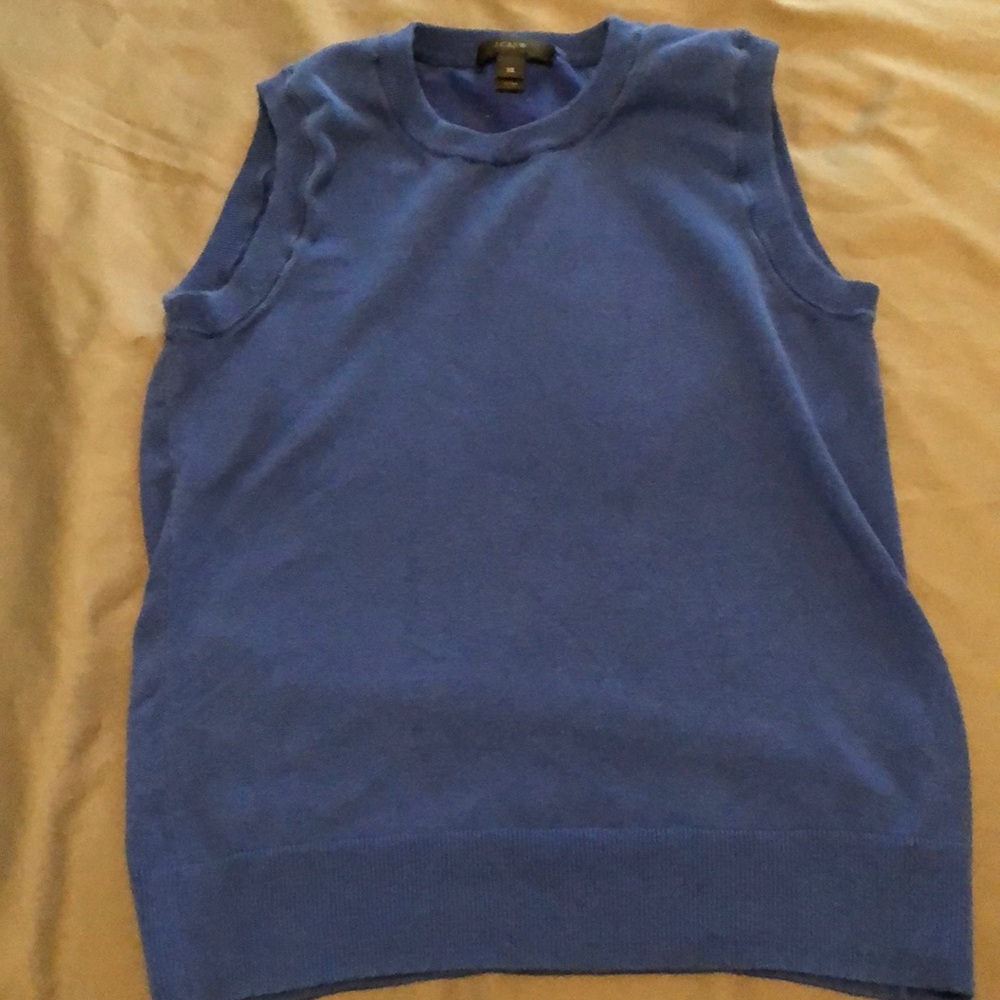 J Crew Sleeveless Blue Sweater